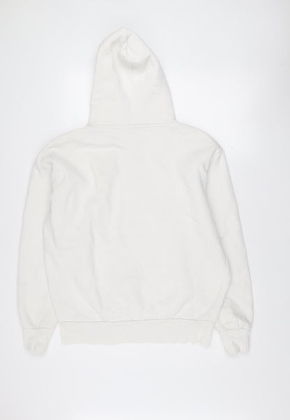 Dunnes Men's Cream Pullover Hoodie Size S Cotton Blend Fleece