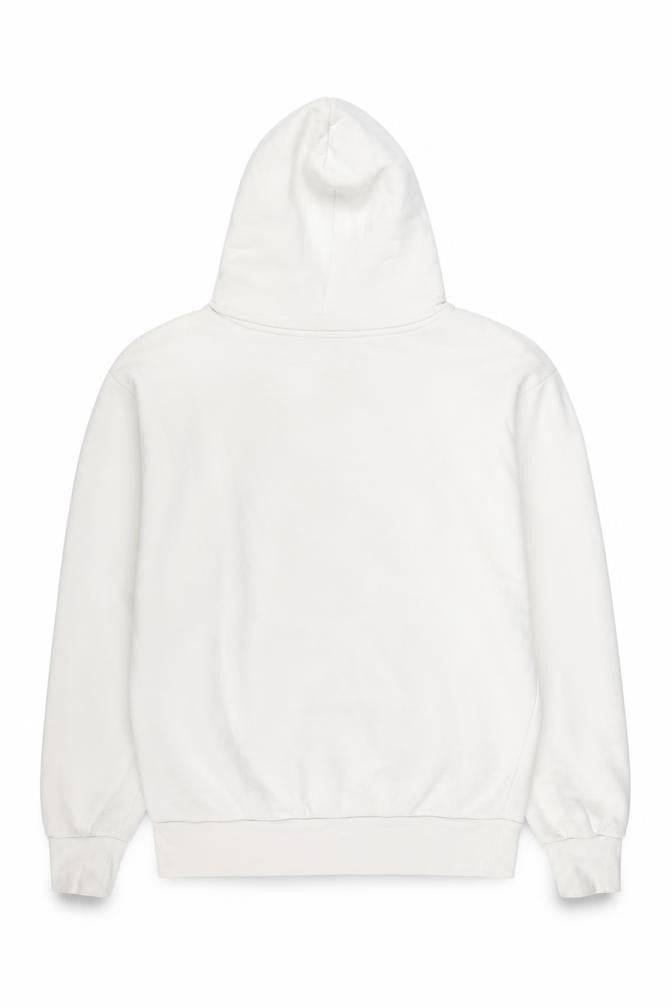 Front view of Dunnes Men's Cream Pullover Hoodie, size S, Cotton Blend Fleece