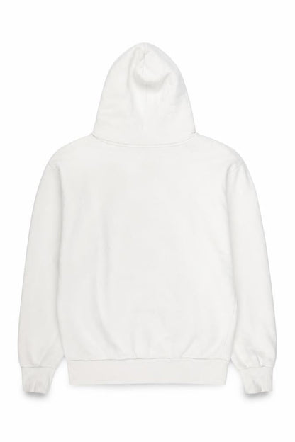 Front view of Dunnes Men's Cream Pullover Hoodie, size S, Cotton Blend Fleece