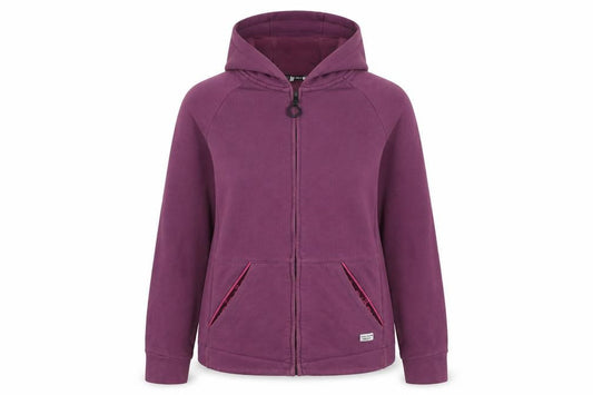 Björn Borg Women's Purple Cotton Blend Hooded Zip Jacket Size M