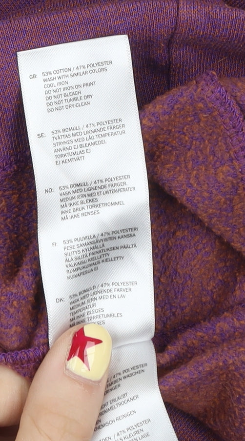 Björn Borg Women's Purple Cotton Blend Hooded Zip Jacket Size M
