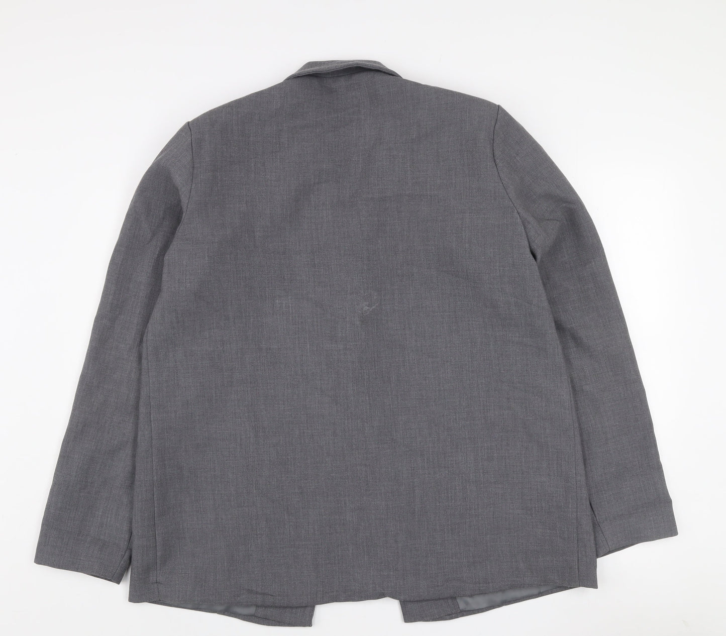 PrettyLittleThing Women Grey Size 8 Single-Breasted Blazer Jacket