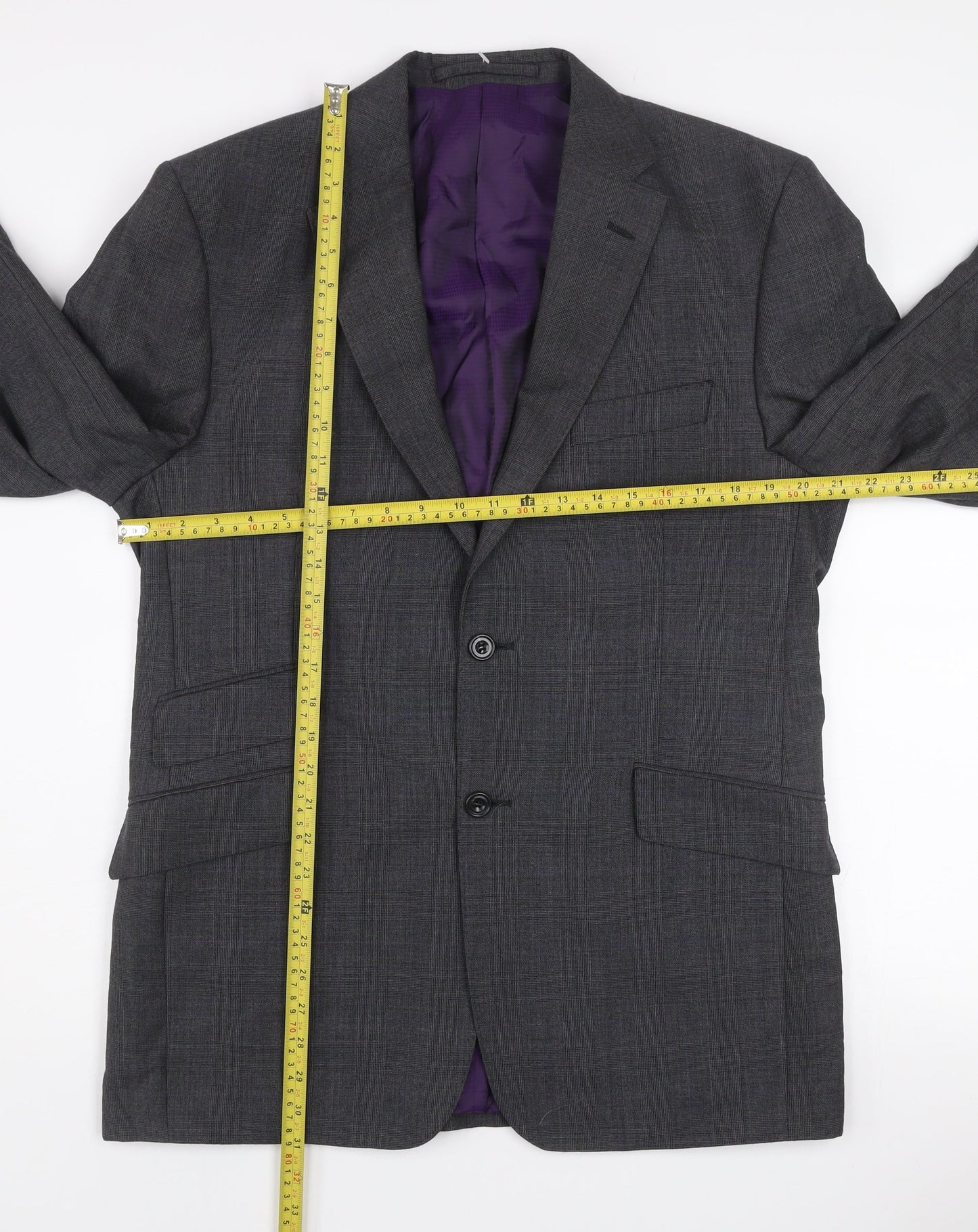 Marks and Spencer Men's Grey Wool Blazer Jacket Medium 40in Classic Fit