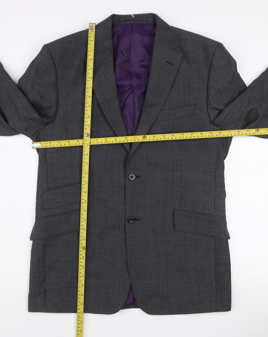 Marks and Spencer Men's Grey Wool Blazer Jacket Medium 40in Classic Fit