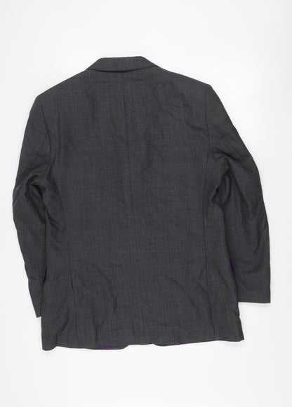 Marks and Spencer Men's Grey Wool Blazer Jacket Medium 40in Classic Fit