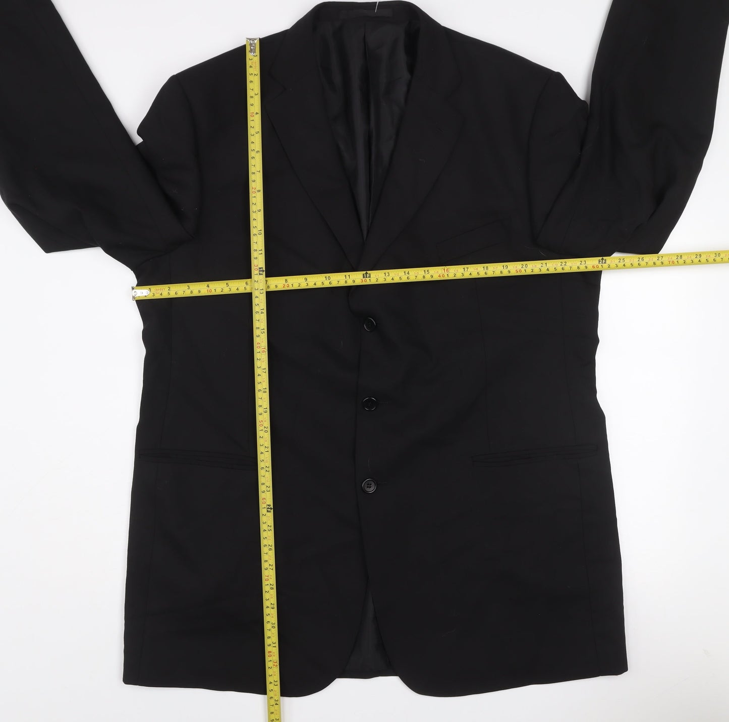 Marks and Spencer Men's Black 46L Wool Blend Single Breasted Jacket