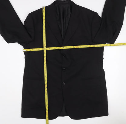 Marks and Spencer Men's Black 46L Wool Blend Single Breasted Jacket