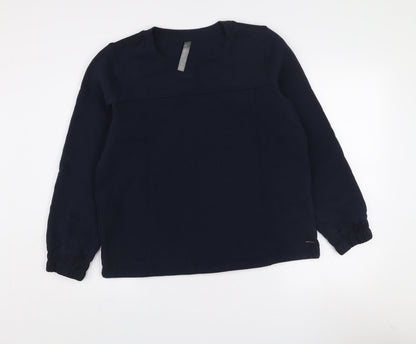 Mondetta Women's Navy Pullover Sweatshirt Medium Polyester Cotton Blend