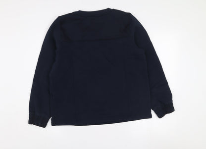 Mondetta Women's Navy Pullover Sweatshirt Medium Polyester Cotton Blend