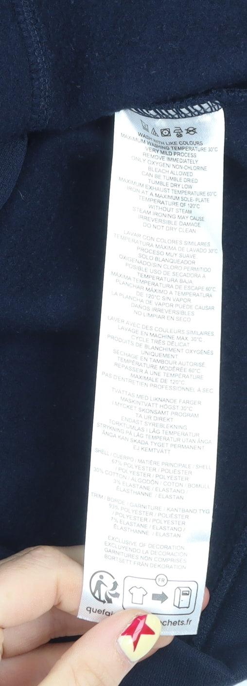 Mondetta Women's Navy Pullover Sweatshirt Medium Polyester Cotton Blend