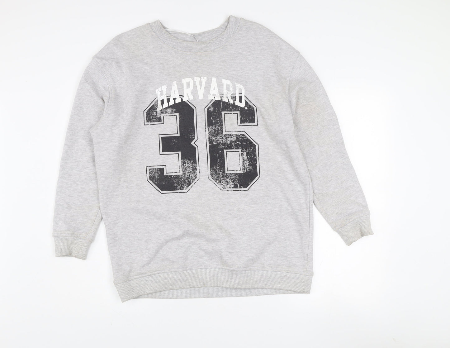 Harvard Grey Graphic Print Sweatshirt by Tu Women’s Size 10