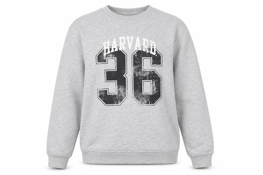 Harvard Grey Graphic Print Sweatshirt by Tu Women’s Size 10