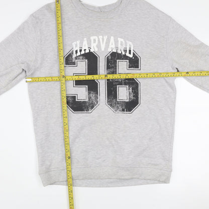Harvard Grey Graphic Print Sweatshirt by Tu Women’s Size 10