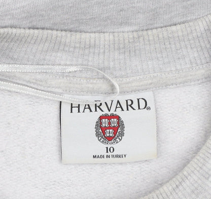 Harvard Grey Graphic Print Sweatshirt by Tu Women’s Size 10