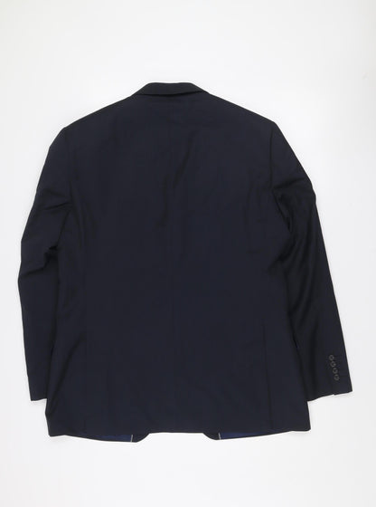 Mens UK Size 40 Austin Reed Regular Blue Suit Jacket