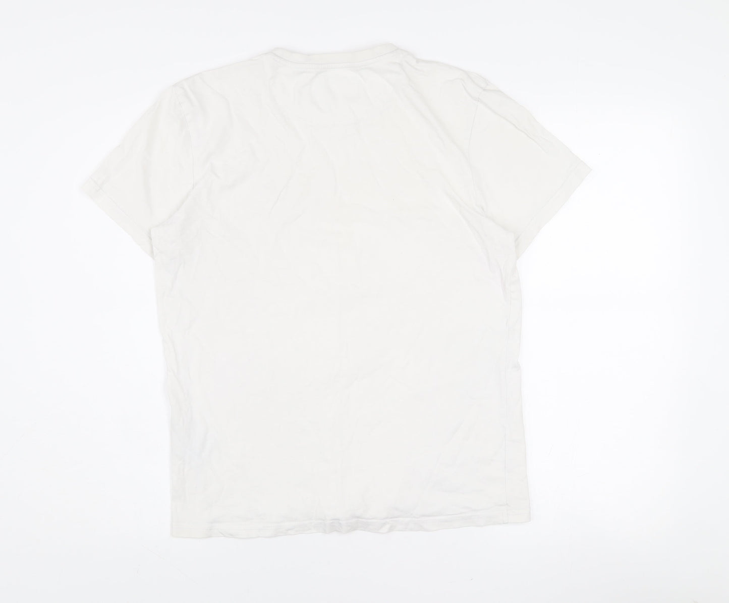 Lyle & Scott Men's White Cotton Crew Neck Short Sleeve T-Shirt Size S