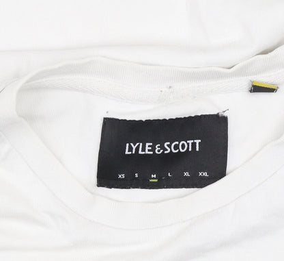 Lyle & Scott Men's White Cotton Crew Neck Short Sleeve T-Shirt Size S