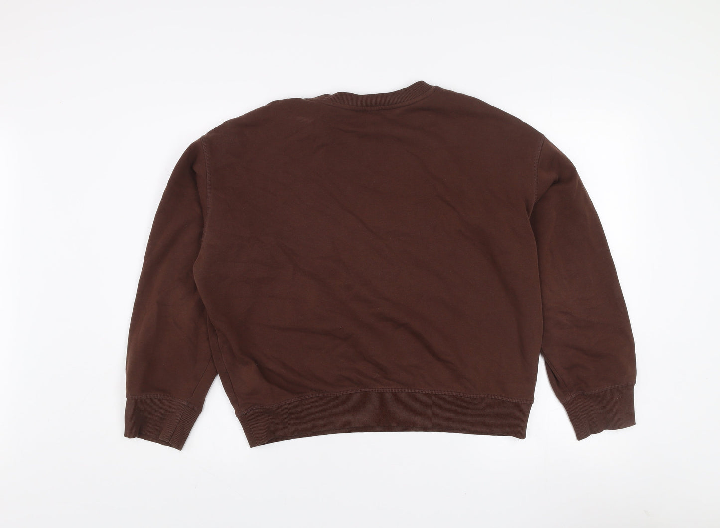 H&M Women Brown Pullover Sweatshirt Size S Toscana Firenze Graphic