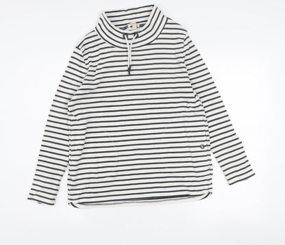 Barbour Women's Navy Stripe Cotton Pullover Sweatshirt Size 8