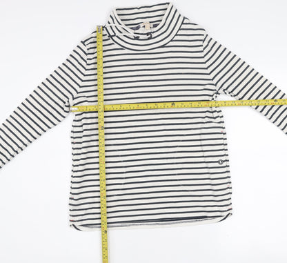 Barbour Women's Navy Stripe Cotton Pullover Sweatshirt Size 8