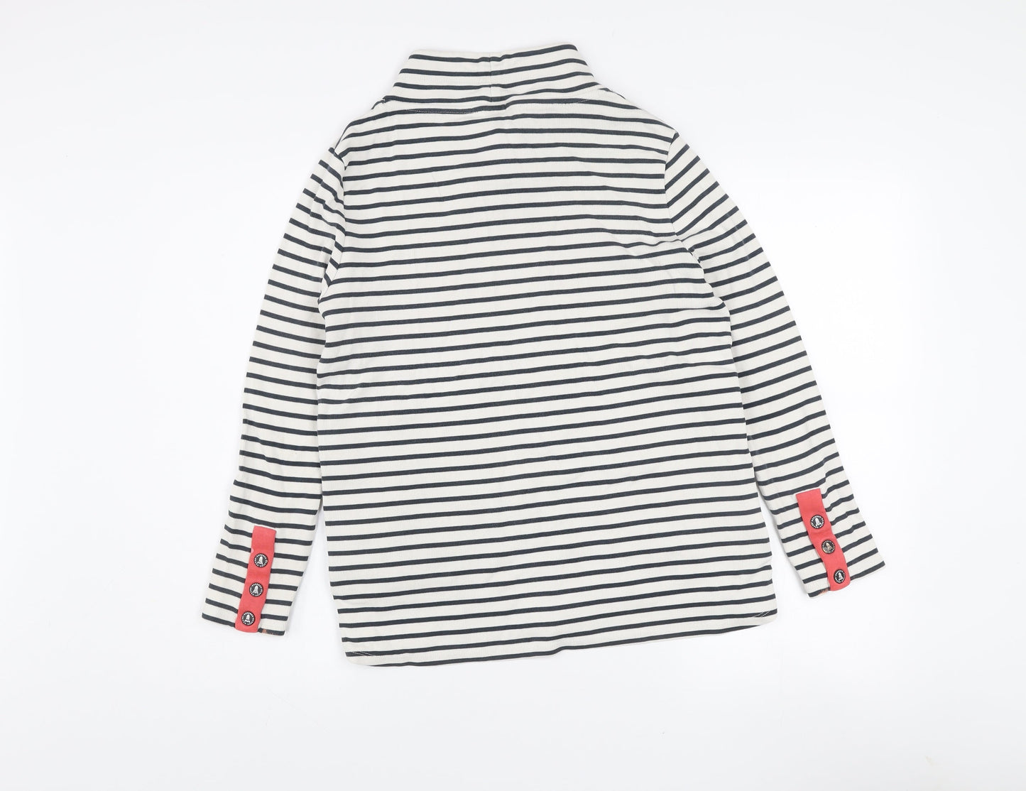 Barbour Women's Navy Stripe Cotton Pullover Sweatshirt Size 8