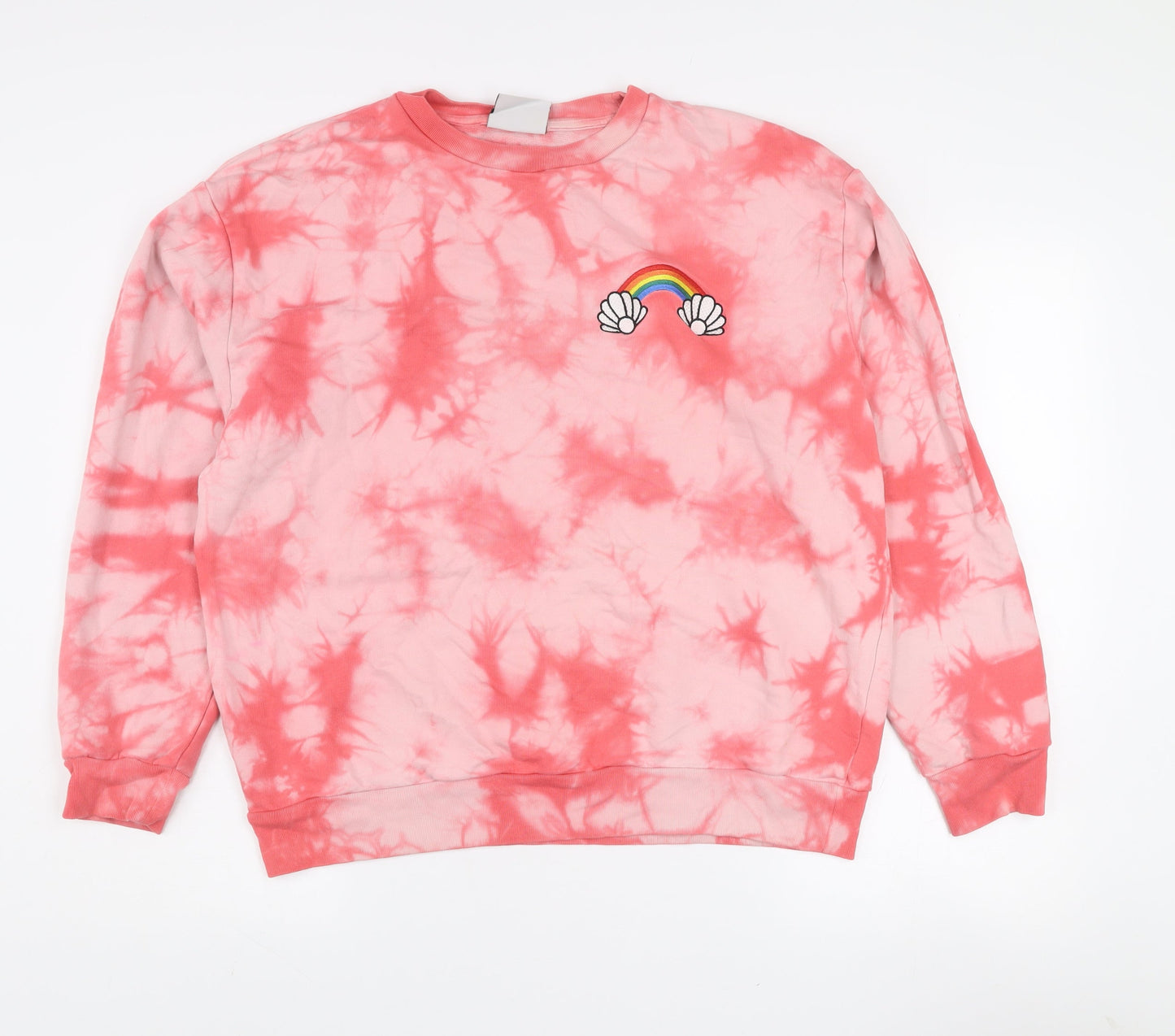 Saturday by Megan Ellaby Pink Tie Dye Rainbow Shell Sweatshirt Women’s S