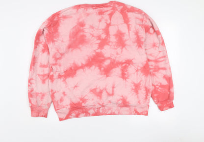 Saturday by Megan Ellaby Pink Tie Dye Rainbow Shell Sweatshirt Women’s S