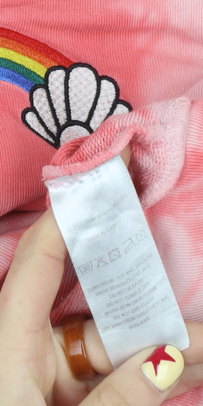 Saturday by Megan Ellaby Pink Tie Dye Rainbow Shell Sweatshirt Women’s S