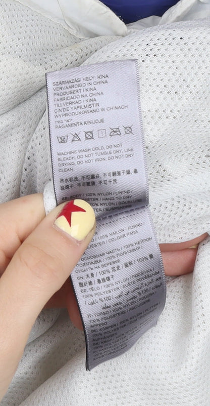 Superdry Men's Blue Windbreaker Jacket Size L Hooded Colourblock Sportswear