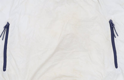 Superdry Men's Blue Windbreaker Jacket Size L Hooded Colourblock Sportswear