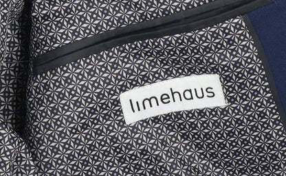 Limehaus Men's Blue 38R Regular Fit Single-Breasted Blazer