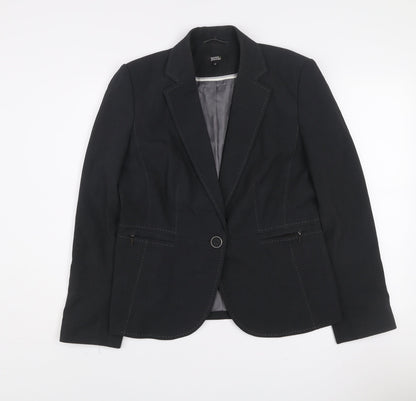 Marks and Spencer Womens Grey Size 14 Tailored Blazer Jacket