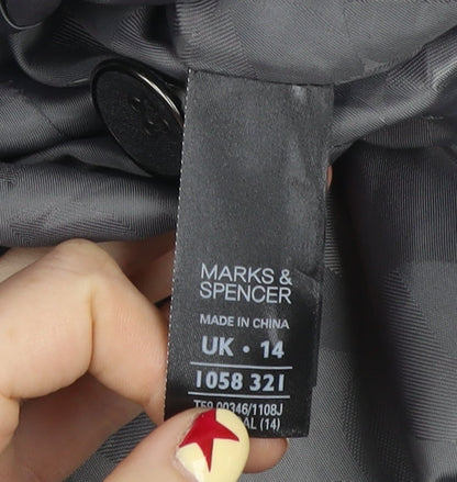 Marks and Spencer Womens Grey Size 14 Tailored Blazer Jacket