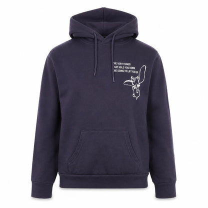 Disney Womens Navy Dumbo Hoodie 2XS Pullover Hooded Sweatshirt