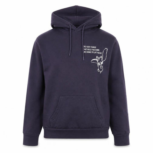Disney Womens Navy Dumbo Hoodie 2XS Pullover Hooded Sweatshirt