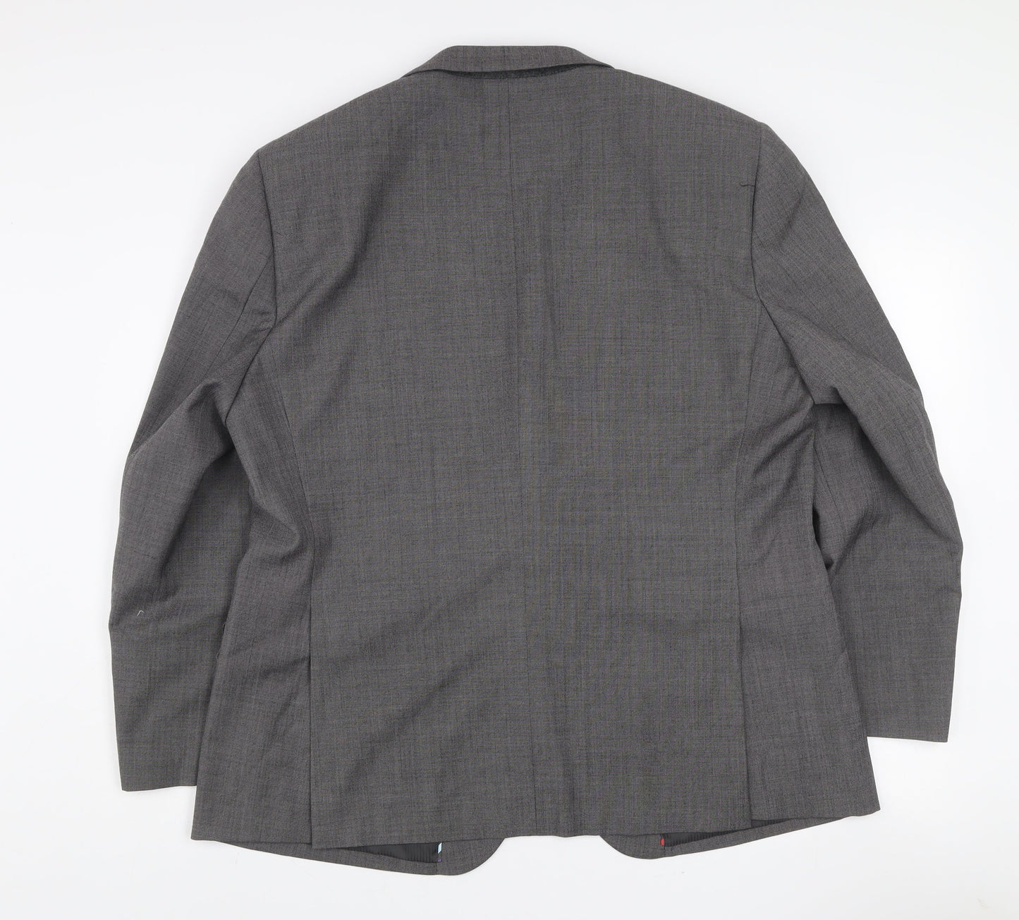 Jeff Banks Mens Grey Wool Blend Travel Plus Blazer Jacket 44 Short