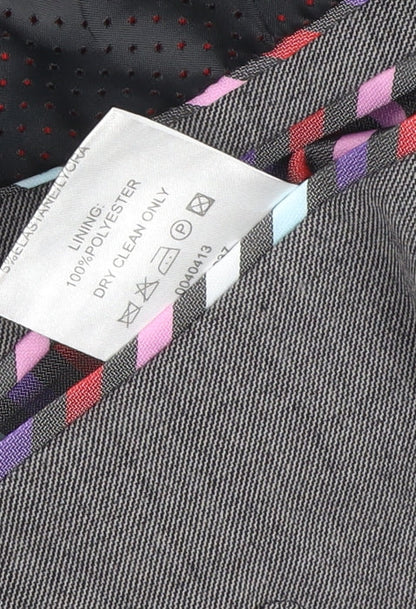 Jeff Banks Mens Grey Wool Blend Travel Plus Blazer Jacket 44 Short