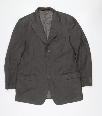 Marks and Spencer Men’s Grey Wool Blazer Jacket Medium 40in Classic Fit