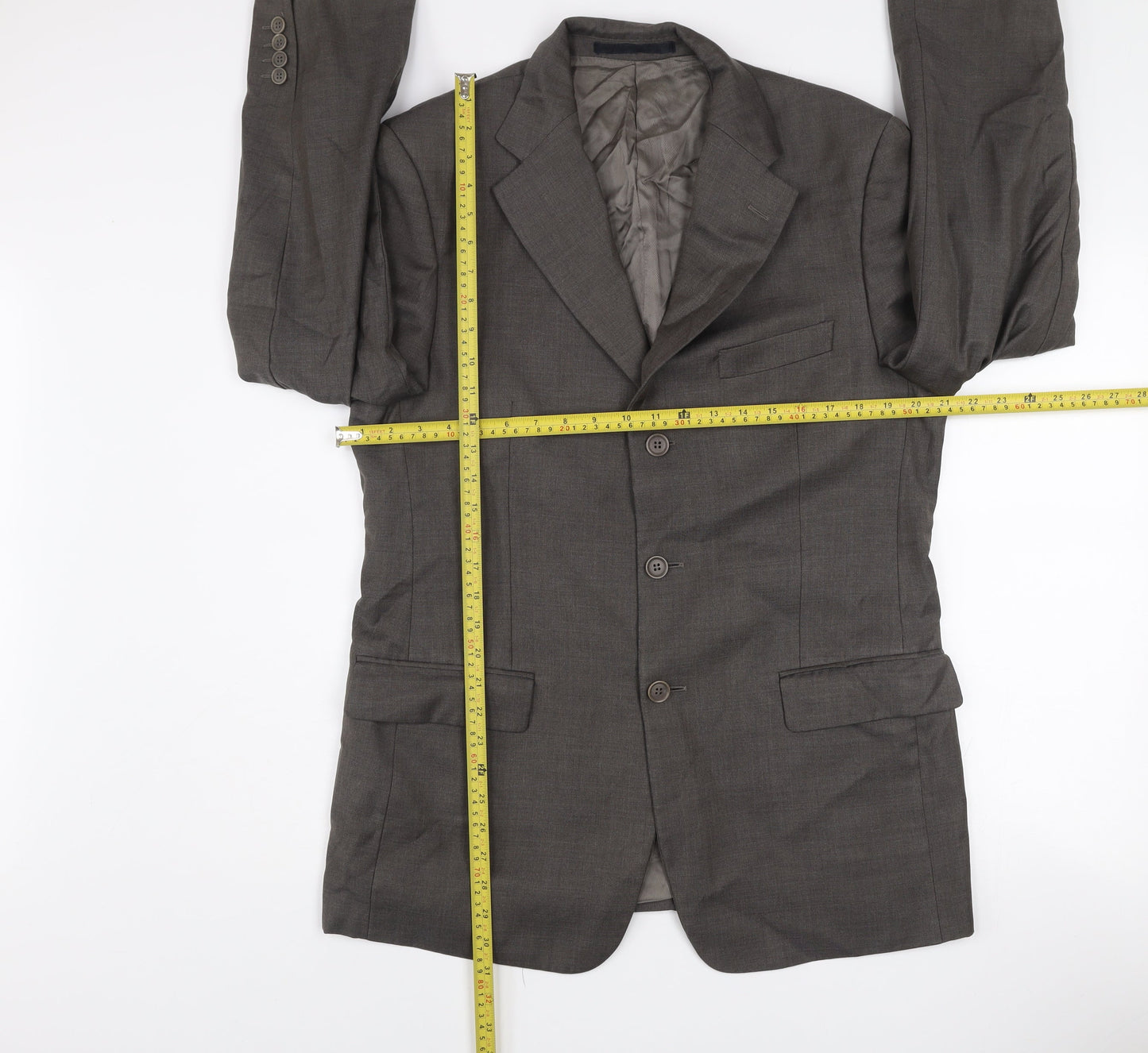 Marks and Spencer Men’s Grey Wool Blazer Jacket Medium 40in Classic Fit