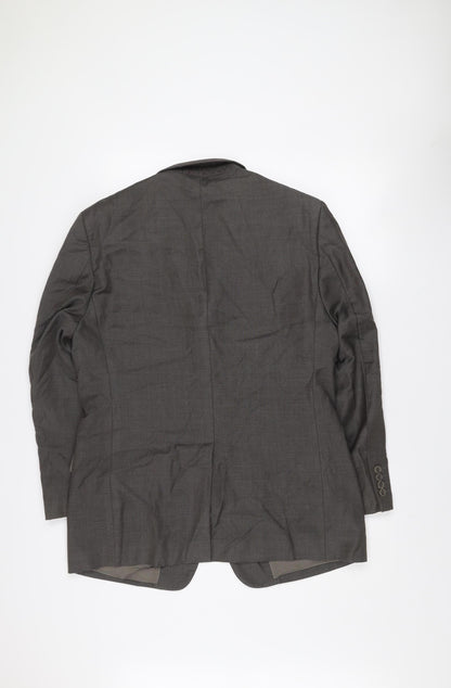 Marks and Spencer Men’s Grey Wool Blazer Jacket Medium 40in Classic Fit