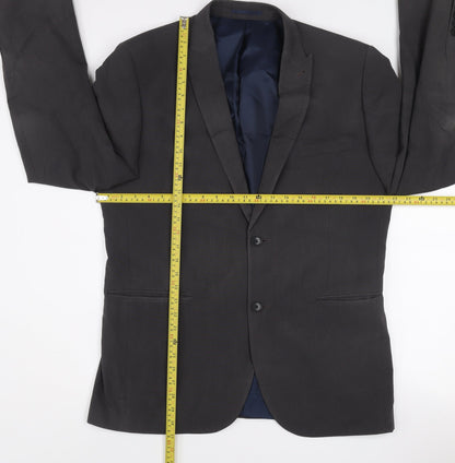 Next Tailoring Men's Grey 42L Tailored Fit Wool Blend Blazer