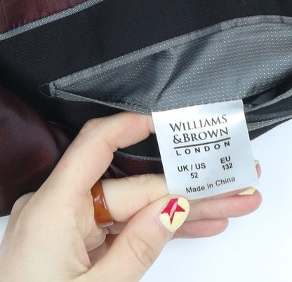 Williams & Brown London Men's Black Regular Fit Two-Button Blazer Jacket Size 52