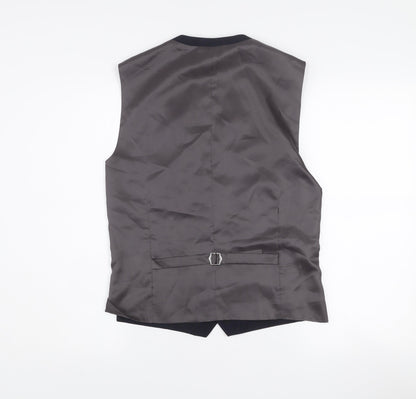 Next Men's Blue Regular Fit Waistcoat Size 36 Formal Classic Style