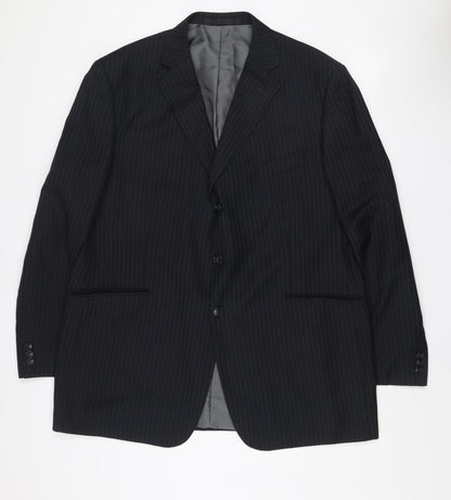 Marks and Spencer Men’s Navy Stripe 46L Long Suit Jacket