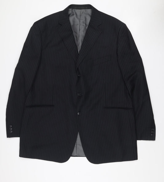 Marks and Spencer Men’s Navy Stripe 46L Long Suit Jacket
