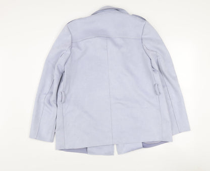 Next Women Blue Size 12 Regular Fit Notch Lapel Tailored Blazer