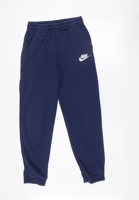 Nike Men Blue XL Fleece Jogger Sweatpants Tapered Fit Activewear