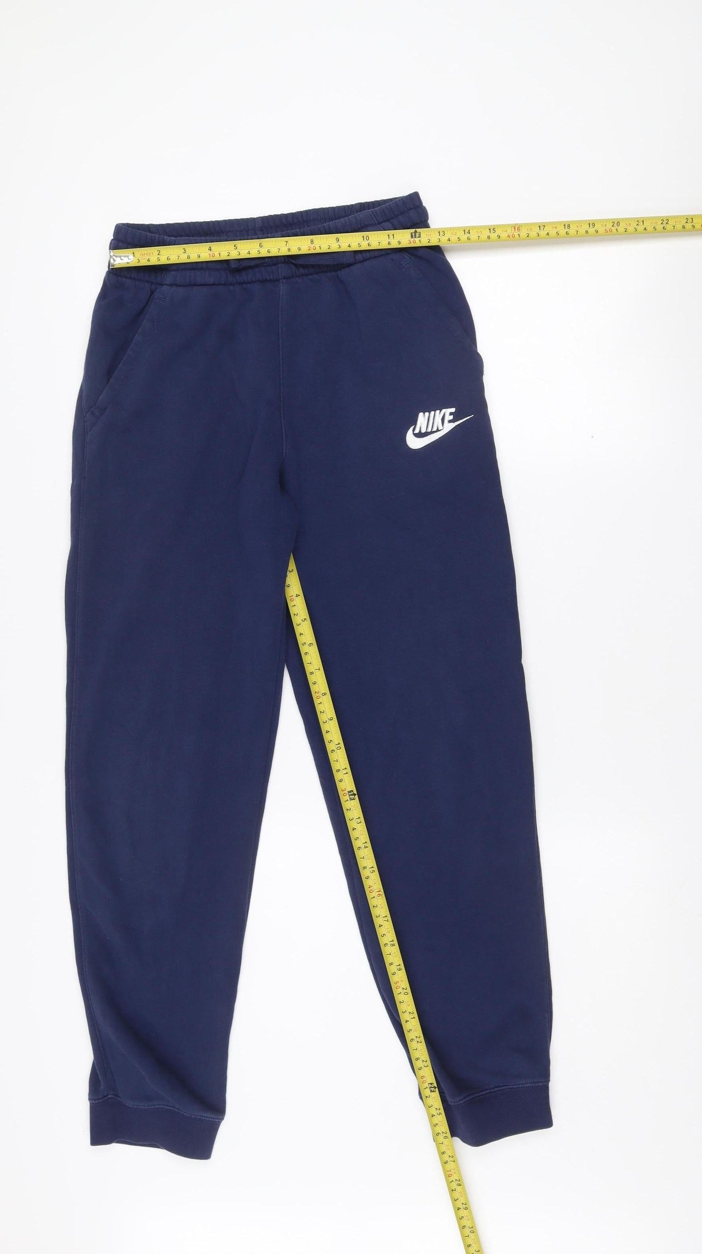 Nike Men Blue XL Fleece Jogger Sweatpants Tapered Fit Activewear