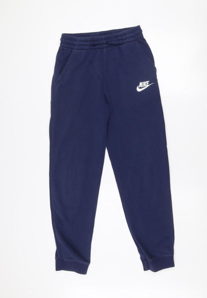 Nike Men Blue XL Fleece Jogger Sweatpants Tapered Fit Activewear