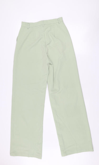 Motel Women’s Green XS Straight Leg Stretch Trousers